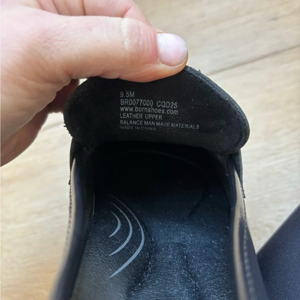 Born Sigge Black Leather Loafers Women Size 9.5 - Picture 9 of 10